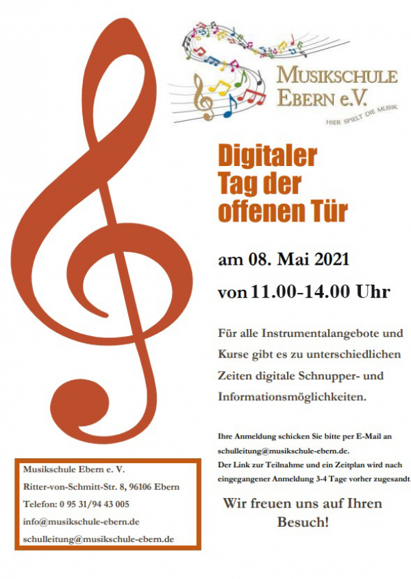 Musikschule Ebern l&auml;dt zum digitalen Tag der offenen T&uuml;r