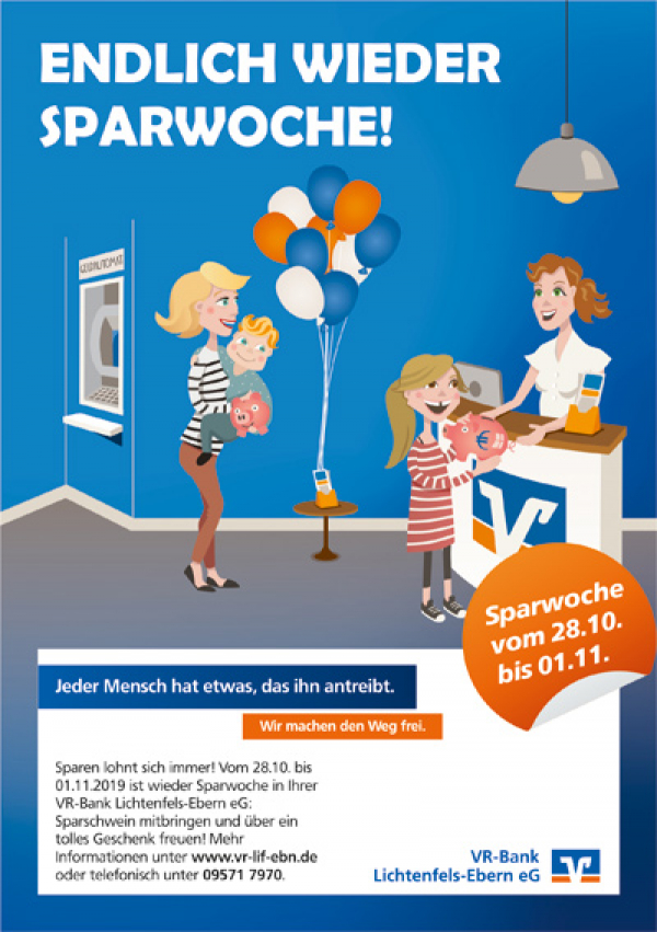 Weltspartag - hei&szlig;t Sparwoche bei der VR-Bank LIF-Ebern