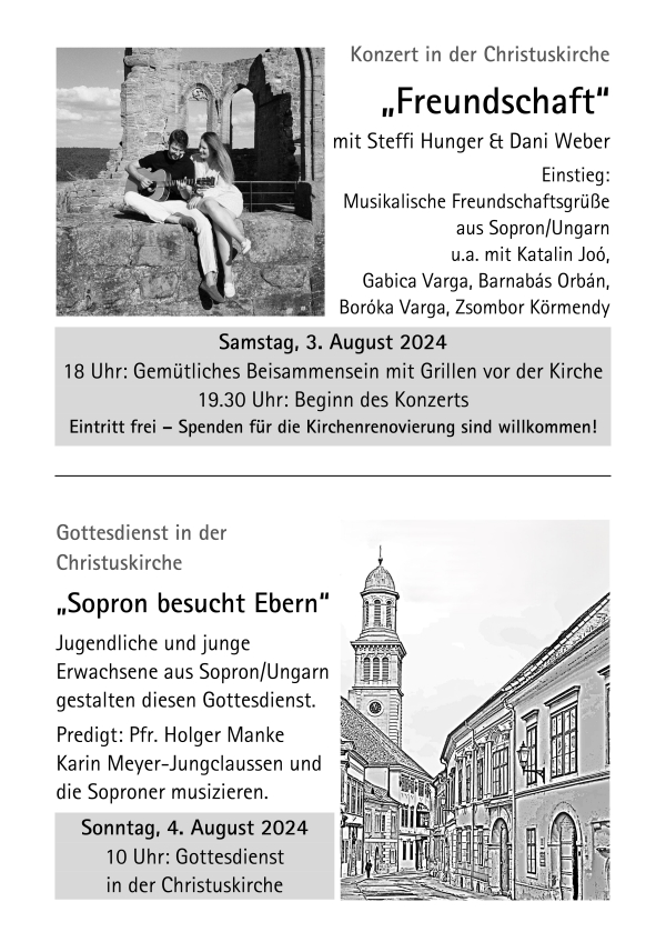 Konzert zum Thema Freundschaft - Besuch aus Sopron (Ungarn)