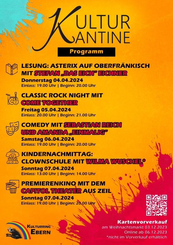 Kultur in der ehemaligen Kantine - Kartenvorverkauf