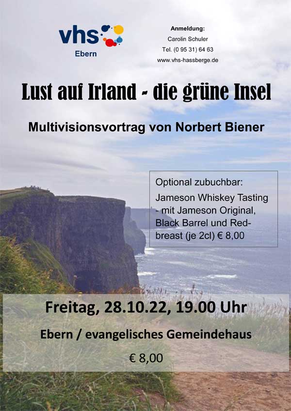 Multivisionsvortrag der VHS, Lust auf Irland - die gr&uuml;ne Insel
