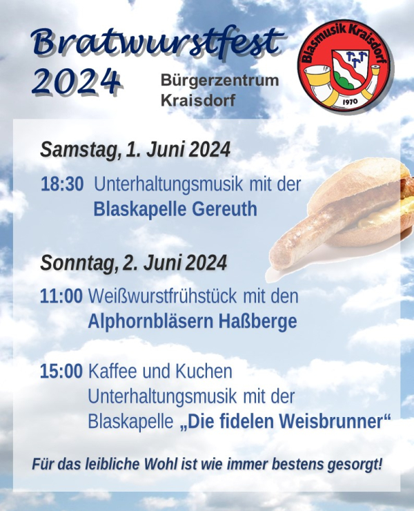 Bratwurstfest in Kraisdorf