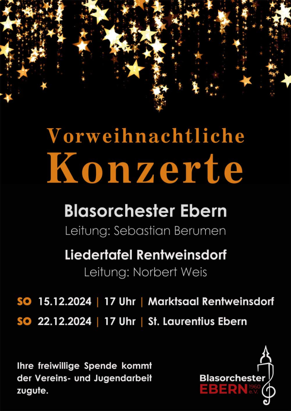 weihnachtliche Konzerte des Blasorchester Ebern