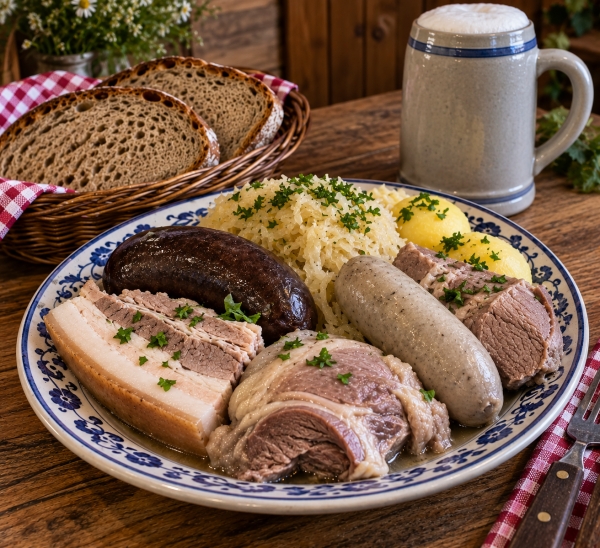 traditionelle Schlachtsch&uuml;ssel an der Eberner Kirchweih