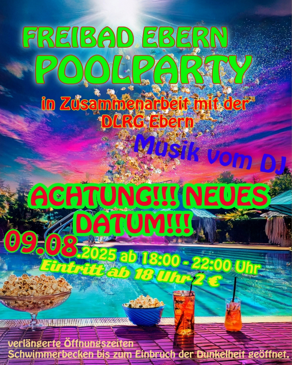 Poolparty im Eberner Freibad