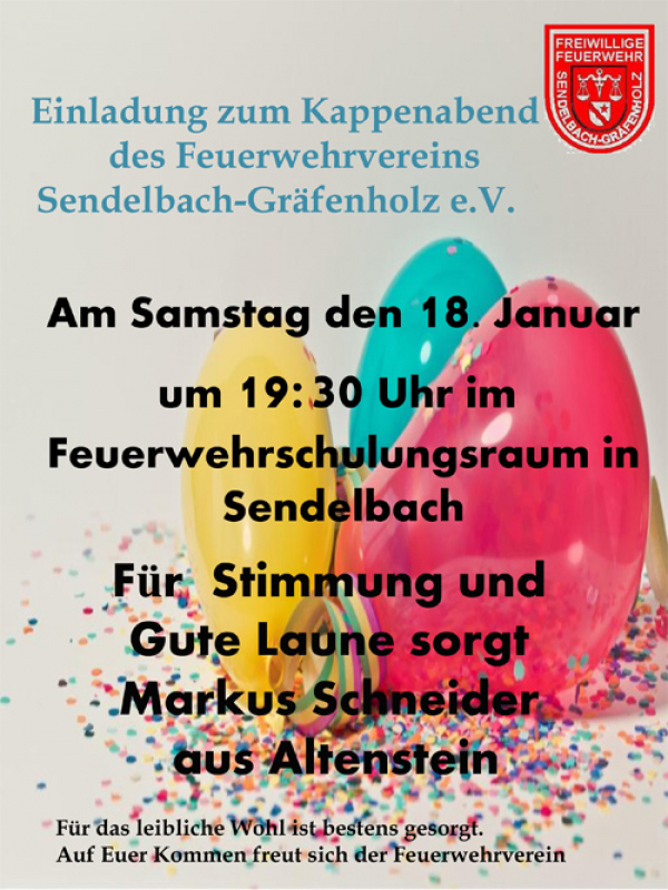 Kappenabend in Sendelbach