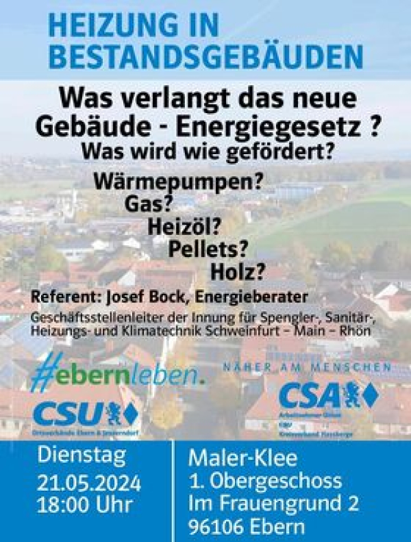 Vortrag zum Geb&auml;ude-Energiegesetz