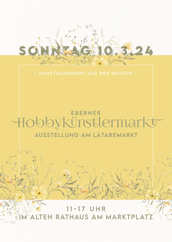 Hobbyk&uuml;nstlermarkt zum L&auml;taremarkt 2024