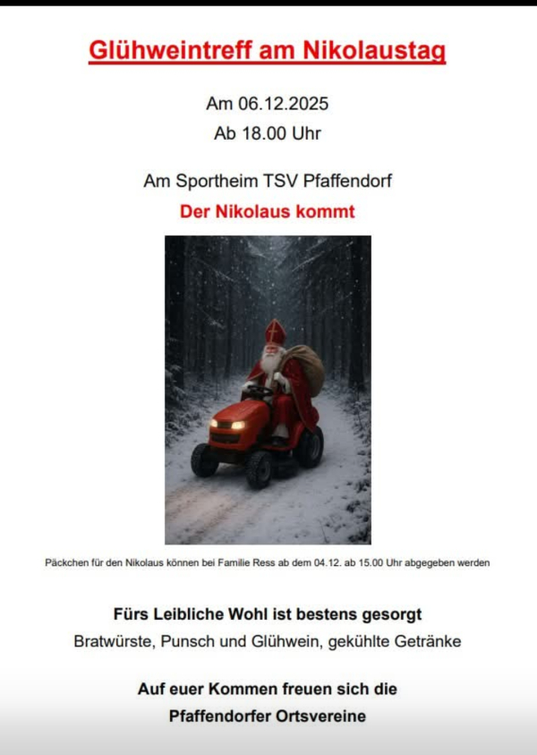 Gl&uuml;hweintreff am Nikolaustag