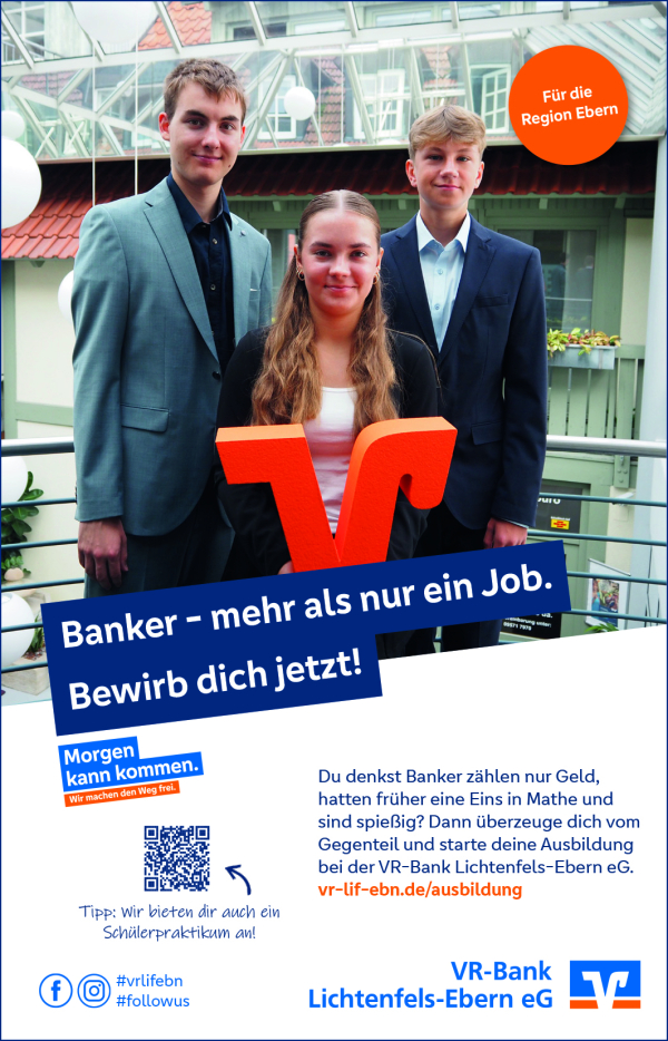 Banker - mehr als nur ein Job. Bewirb dich jetzt bei der VR-Bank LIF-Ebern eG