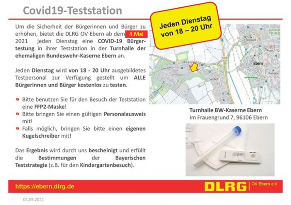 neue - zus&auml;tzliche - Teststation der DLRG in Ebern