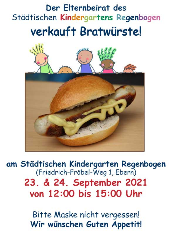 Bratw&uuml;rste am Kindergarten Regenbogen
