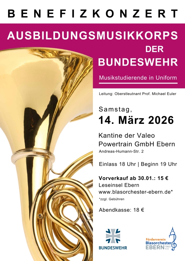 Benefizkonzert des Ausbildungsmusikkorps der Bundeswehr