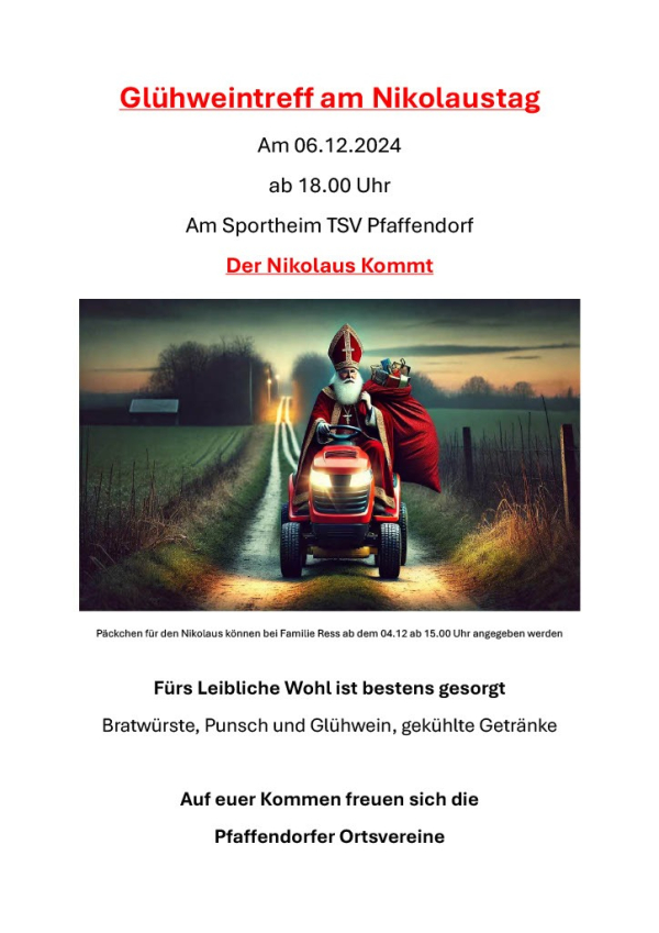 Gl&uuml;hweintreff am Nikolaustag