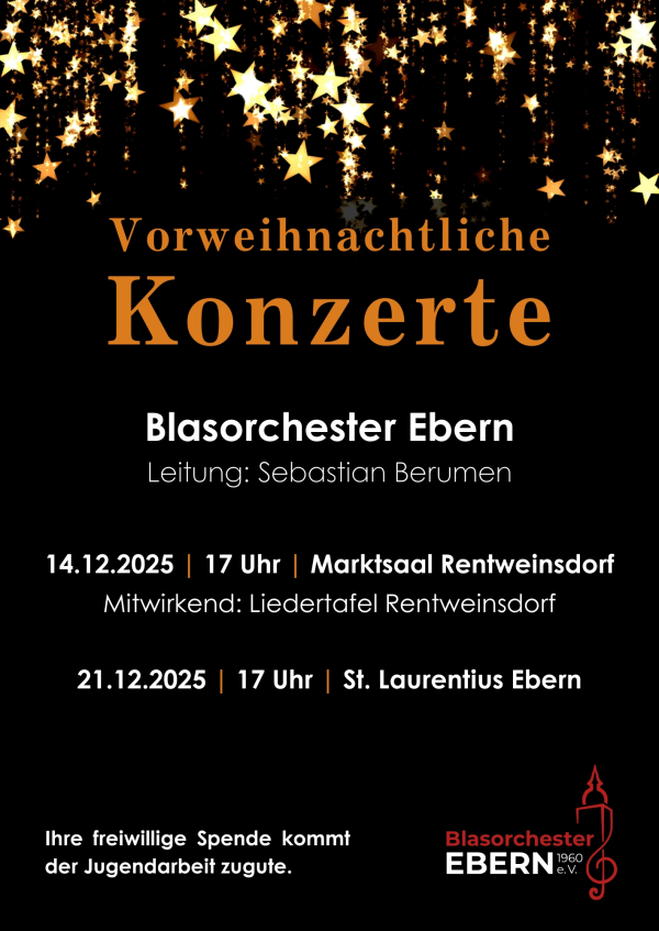 Vorweihnachtliche Konzerte des Blasorchesters Ebern