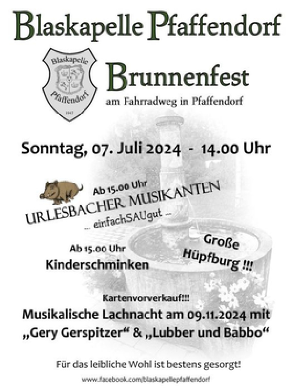 Brunnenfest der Blaskapelle Pfaffendorf
