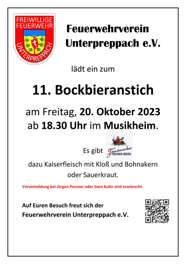 Bockbieranstich in Unterpreppach