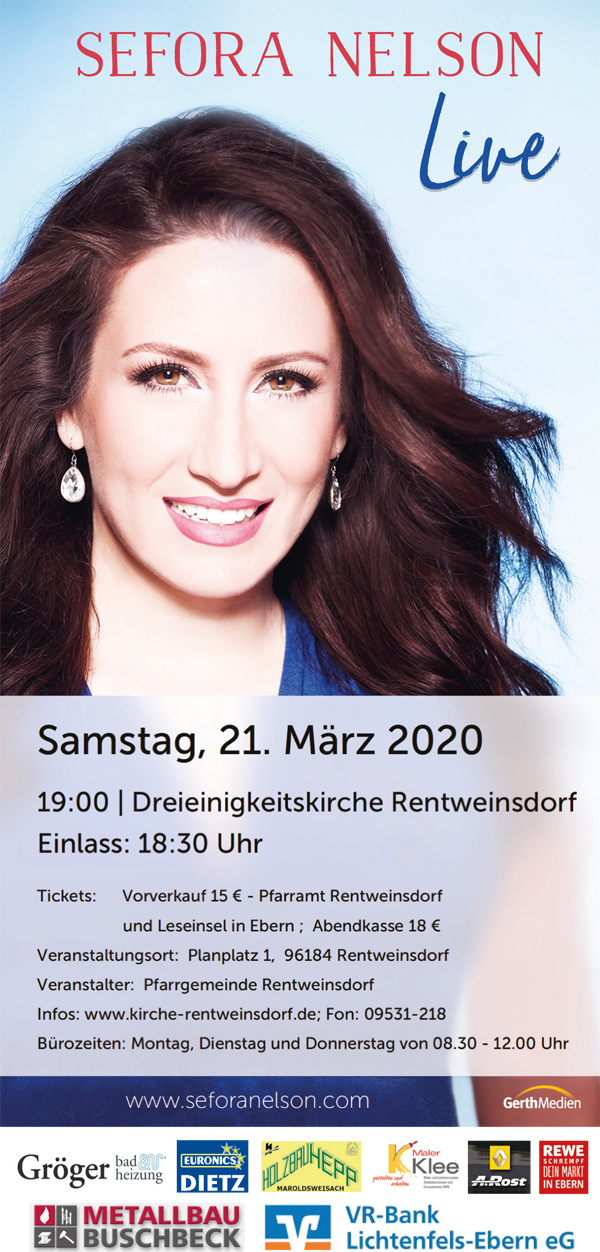 Konzert von Sefora Nelson in Rentweinsdorf