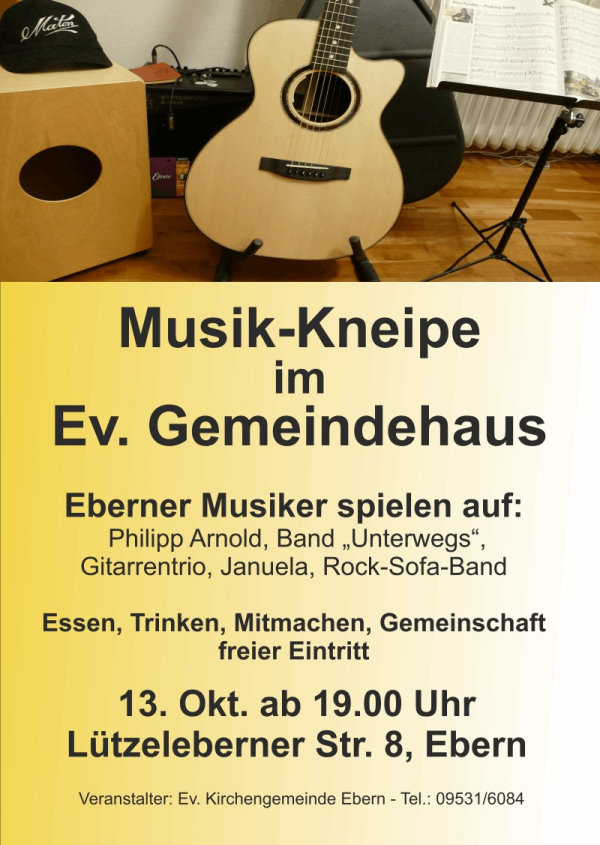 Live-Musik-Kneipe im evang. Gemeindehaus Ebern