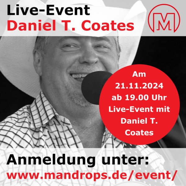 Live Event mit Daniel T. Coates im Mandrops MarkenStore