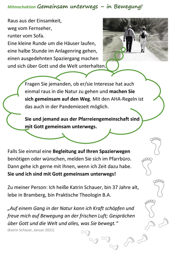 Mitmachaktion "Gemeinsam unterwegs - in Bewegung!"